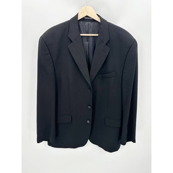 Ralph Ralph Lauren Suit Jacket Men 38* Black Single Breasted Notch Lapel - Picture 1 of 12